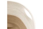 Storage Basket Beige And White 40x35 Cm Cotton Storage Basket Beige And White 40x35 Cm Cotton