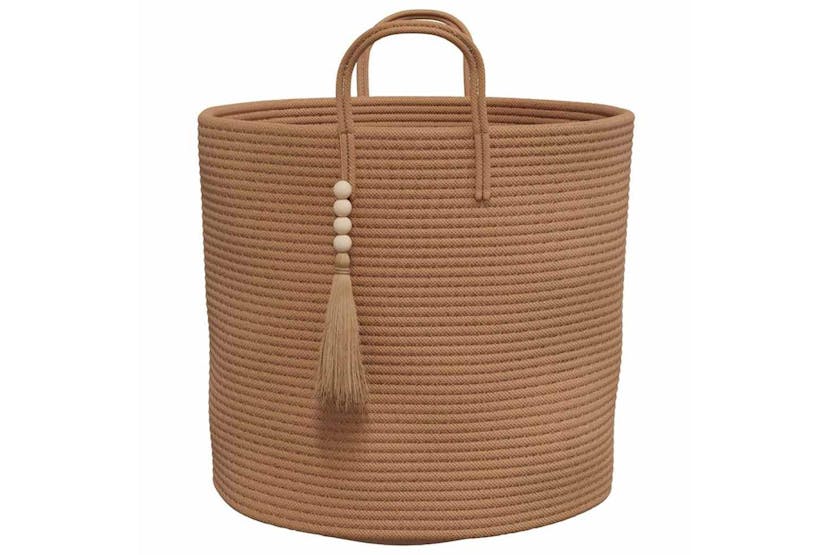 Storage Basket Brown 40x35 Cm Cotton Storage Basket Brown 40x35 Cm Cotton