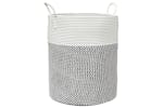 Storage Basket Grey And White 38x46 Cm Cotton Storage Basket Grey And White 38x46 Cm Cotton