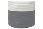 Storage Basket Grey And White 40x35 Cm Cotton Storage Basket Grey And White 40x35 Cm Cotton