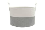 Storage Basket Grey And White 51x33 Cm Cotton Storage Basket Grey And White 51x33 Cm Cotton