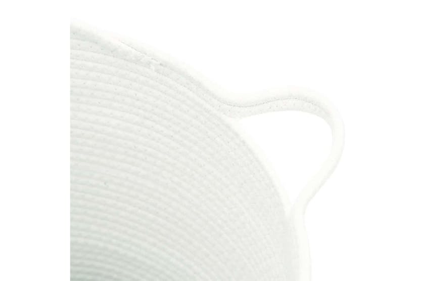 Storage Basket White 38x36 Cm Cotton Storage Basket White 38x36 Cm Cotton