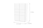 Fast Sliding Door Wardrobe | 2 Doors | White | 1.2m Fast Sliding Door Wardrobe | 2 Doors | White | 1.2m