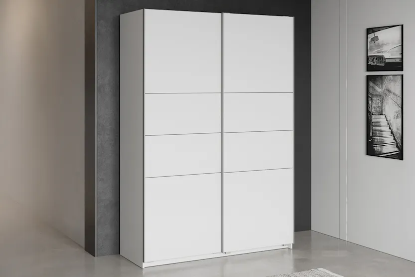 Fast Sliding Door Wardrobe | 2 Doors | White | 1.2m Fast Sliding Door Wardrobe | 2 Doors | White | 1.2m
