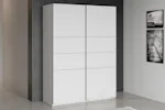 Fast Sliding Door Wardrobe | 2 Doors | White | 1.5m Fast Sliding Door Wardrobe | 2 Doors | White | 1.5m