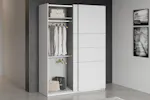 Fast Sliding Door Wardrobe | 2 Doors | White | 1.5m Fast Sliding Door Wardrobe | 2 Doors | White | 1.5m