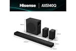 Hisense AX Series 5.1.4ch Soundbar with Wireless Subwoofer and Rear Speakers | AX5140Q Hisense AX Series 5.1.4ch Soundbar with Wireless Subwoofer and Rear Speakers | AX5140Q