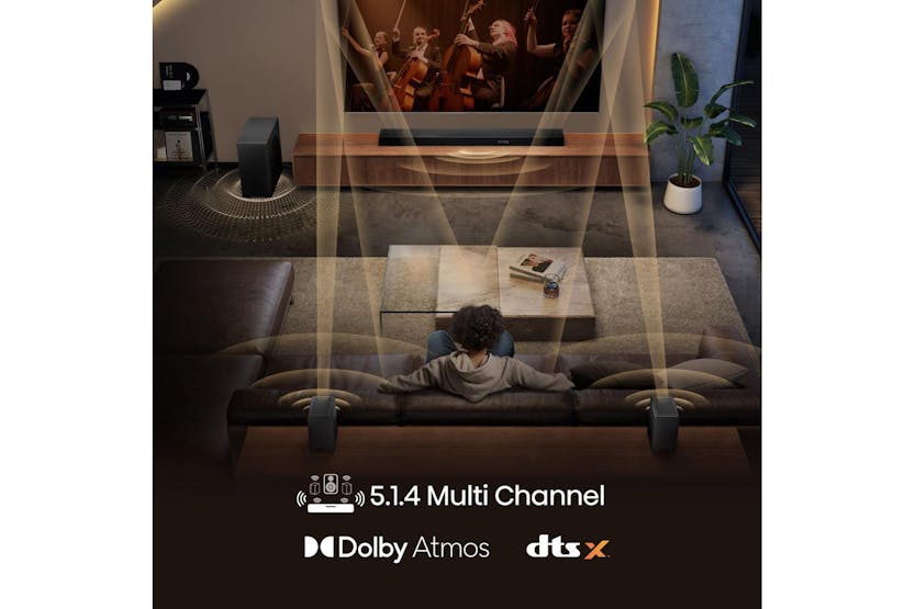 Hisense AX Series 5.1.4ch Soundbar with Wireless Subwoofer and Rear Speakers | AX5140Q Hisense AX Series 5.1.4ch Soundbar with Wireless Subwoofer and Rear Speakers | AX5140Q