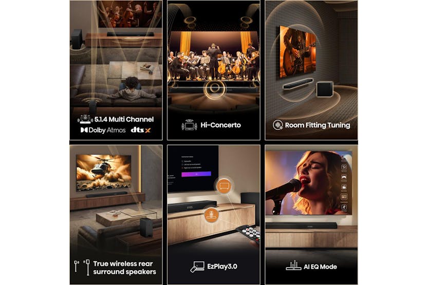 Hisense AX Series 5.1.4ch Soundbar with Wireless Subwoofer and Rear Speakers | AX5140Q Hisense AX Series 5.1.4ch Soundbar with Wireless Subwoofer and Rear Speakers | AX5140Q