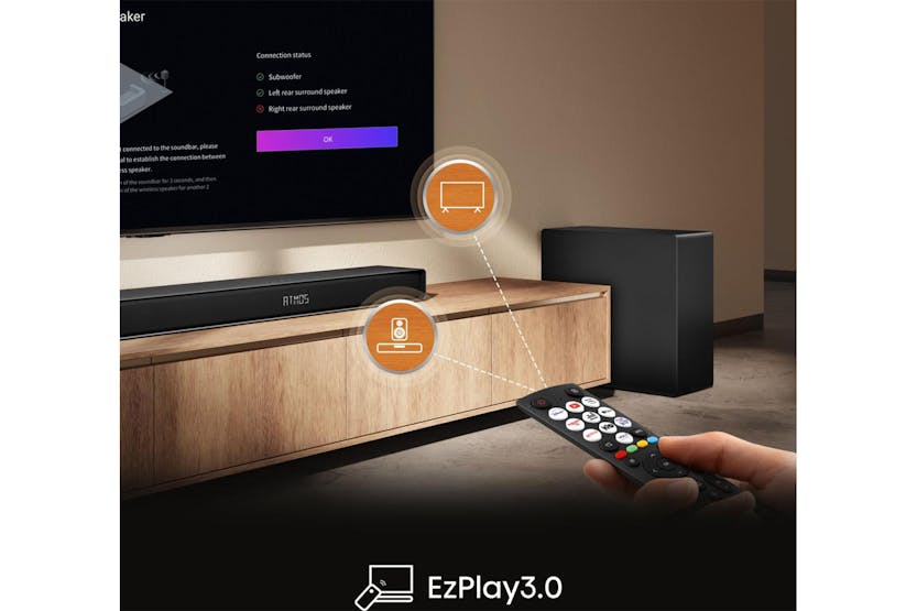 Hisense AX Series 5.1.4ch Soundbar with Wireless Subwoofer and Rear Speakers | AX5140Q Hisense AX Series 5.1.4ch Soundbar with Wireless Subwoofer and Rear Speakers | AX5140Q