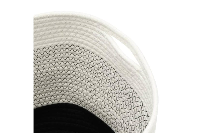 Storage Baskets 2 Pcs White And Black Cotton Storage Baskets 2 Pcs White And Black Cotton