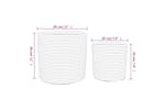 Storage Baskets 2 Pcs White And Black Cotton Storage Baskets 2 Pcs White And Black Cotton