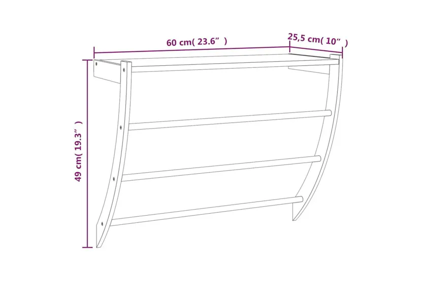 Towel Rack 60x255x49 Cm Solid Wood Walnut Towel Rack 60x255x49 Cm Solid Wood Walnut