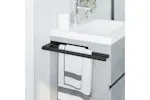 Towel Rack Black 40 X 9 X 4 Cm Stainless Steel Towel Rack Black 40 X 9 X 4 Cm Stainless Steel