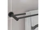 Towel Rack Black 61 X 145 X 5 Cm Stainless Steel Towel Rack Black 61 X 145 X 5 Cm Stainless Steel