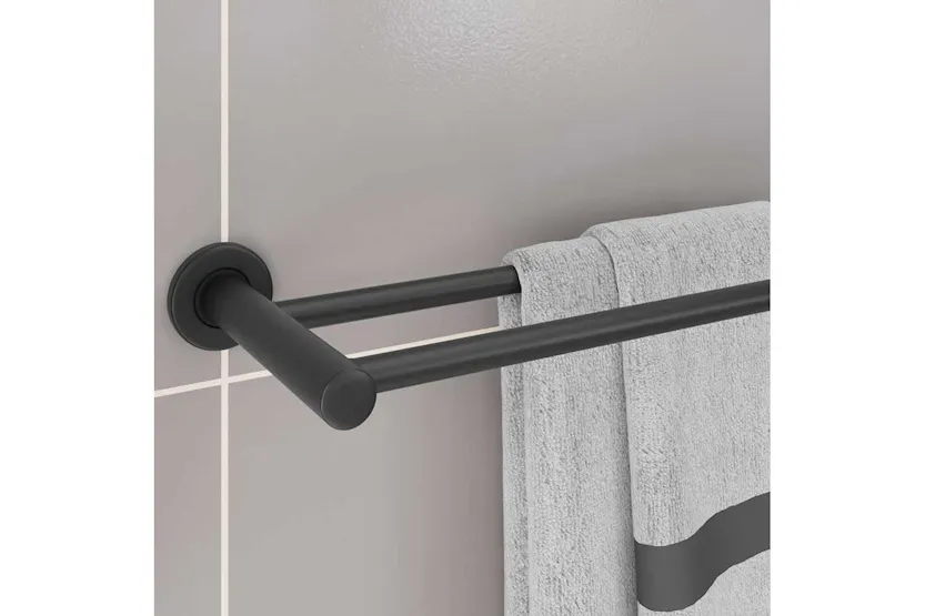 Towel Rack Black 61 X 145 X 5 Cm Stainless Steel Towel Rack Black 61 X 145 X 5 Cm Stainless Steel