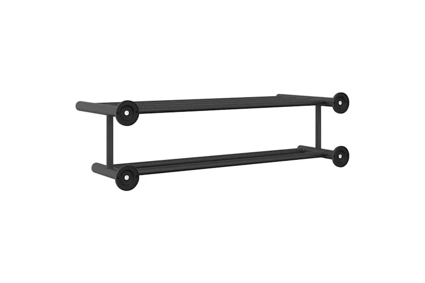 Towel Rack Black 61 X 23 X 17 Cm Stainless Steel Towel Rack Black 61 X 23 X 17 Cm Stainless Steel