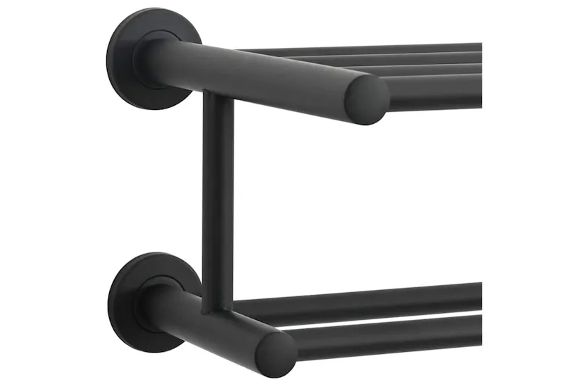 Towel Rack Black 61 X 23 X 17 Cm Stainless Steel Towel Rack Black 61 X 23 X 17 Cm Stainless Steel