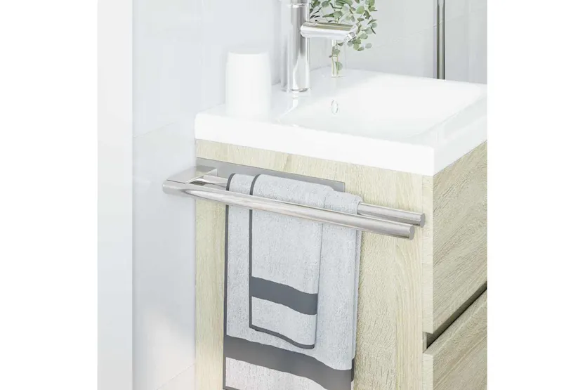 Towel Rack Silver 40 X 9 X 4 Cm Stainless Steel Towel Rack Silver 40 X 9 X 4 Cm Stainless Steel