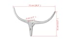 Wall Mounted Aluminium Bulls Head Decoration Silver 72 Cm Wall Mounted Aluminium Bulls Head Decoration Silver 72 Cm