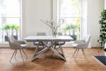 Milano Extending Dining Table | White/Beige Milano Extending Dining Table | White/Beige
