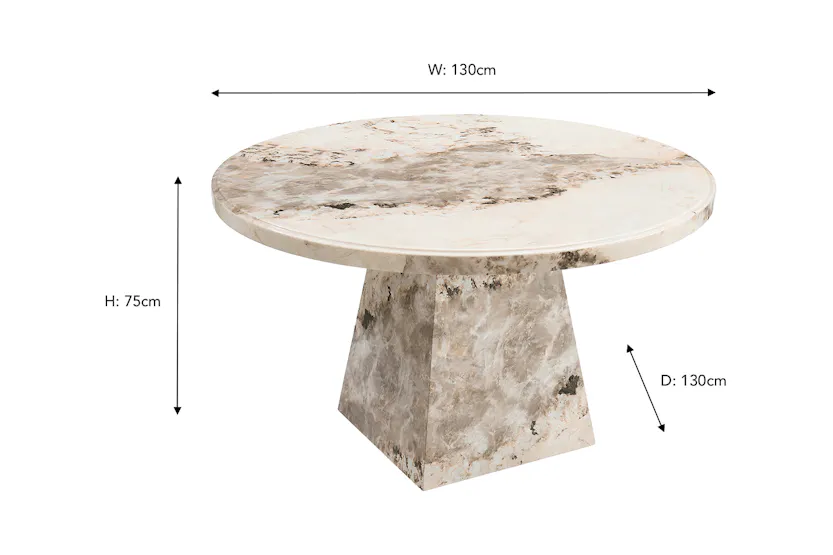 Canova Round Dining Table | Mottled Mocha Canova Round Dining Table | Mottled Mocha