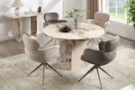 Canova Round Dining Table | Mottled Mocha Canova Round Dining Table | Mottled Mocha