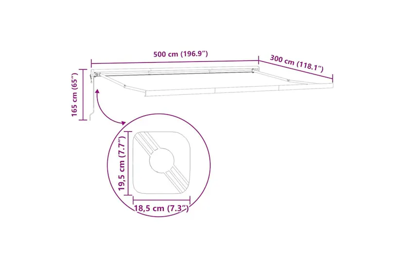 Vidaxl Awning White 5 X 3 M Metal Vidaxl Awning White 5 X 3 M Metal
