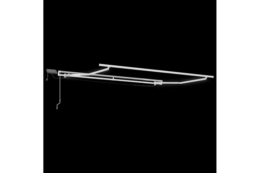 Vidaxl Awning With Manual White 3 X 25 M Metal Vidaxl Awning With Manual White 3 X 25 M Metal