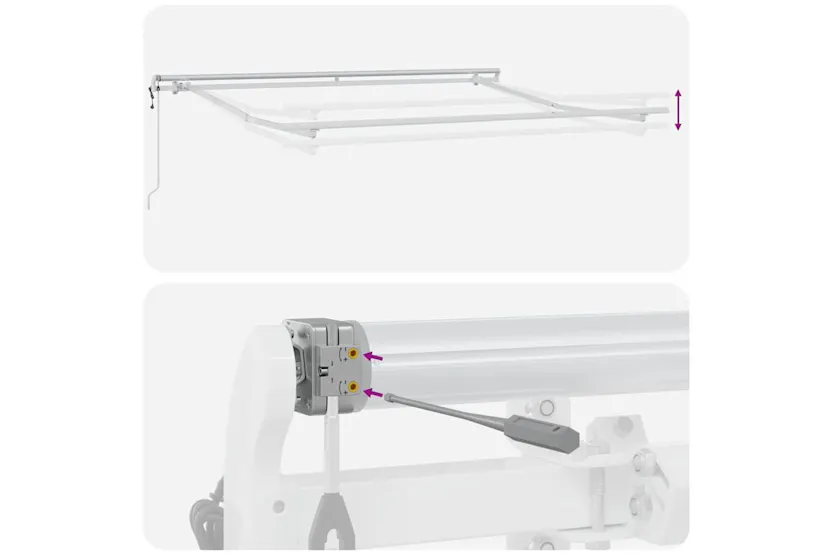 Vidaxl Awning Manual White 3 X 25 M Metal Vidaxl Awning Manual White 3 X 25 M Metal