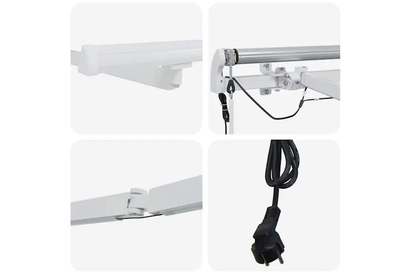 Vidaxl Awning With Manual White 45 X 35 M Metal Vidaxl Awning With Manual White 45 X 35 M Metal
