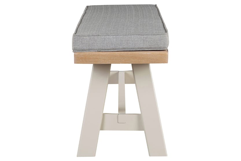 Winnie Bench| Fabric Cushion | Natural/White Winnie Bench| Fabric Cushion | Natural/White