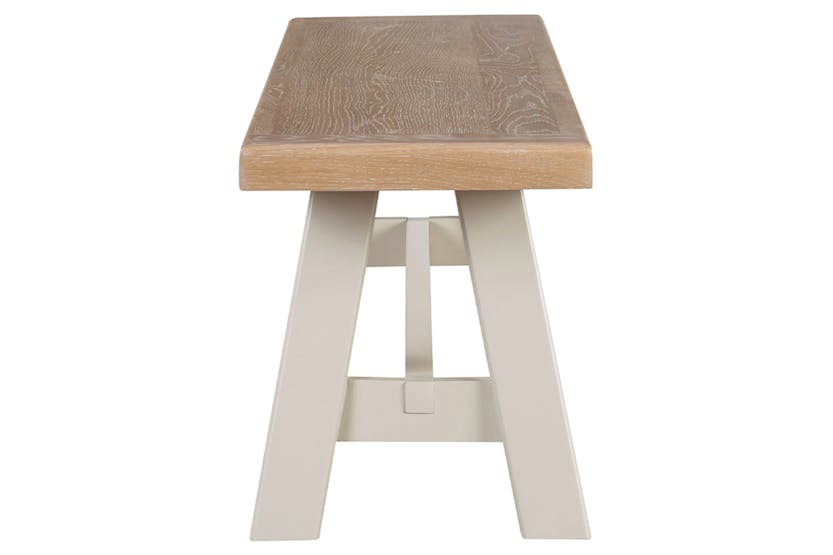 Winnie Bench| Fabric Cushion | Natural/White Winnie Bench| Fabric Cushion | Natural/White