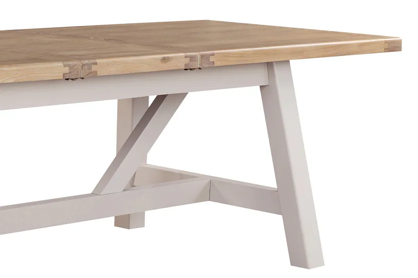 Winnie Rectangular Extending Dining Table | Natural/Taupe Winnie Rectangular Extending Dining Table | Natural/Taupe