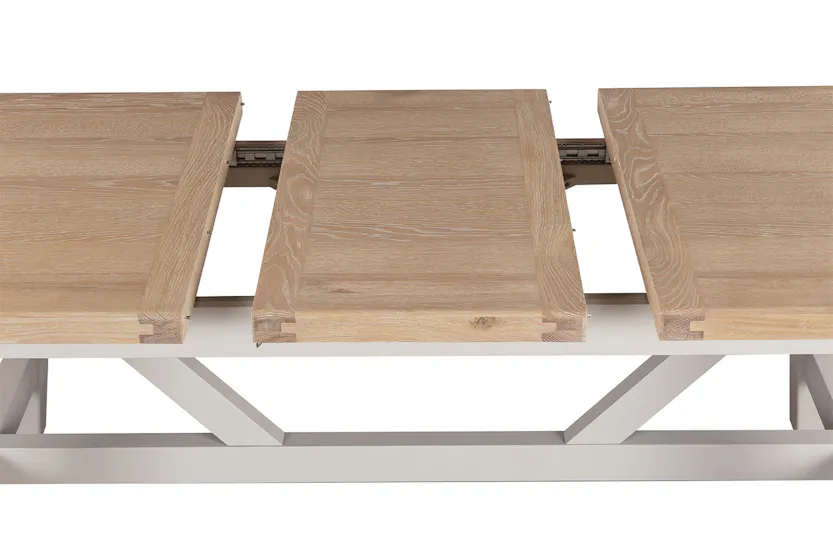Winnie Rectangular Extending Dining Table | Natural/Taupe Winnie Rectangular Extending Dining Table | Natural/Taupe