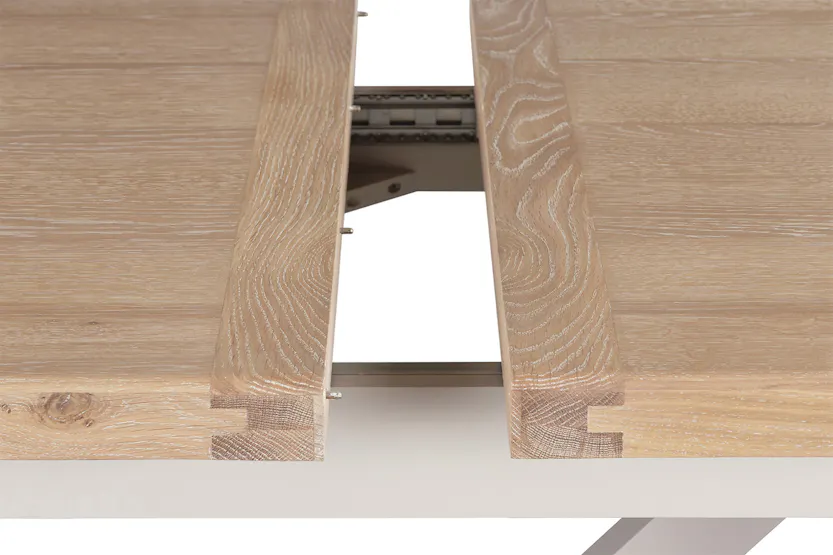 Winnie Rectangular Extending Dining Table | Natural/Taupe Winnie Rectangular Extending Dining Table | Natural/Taupe