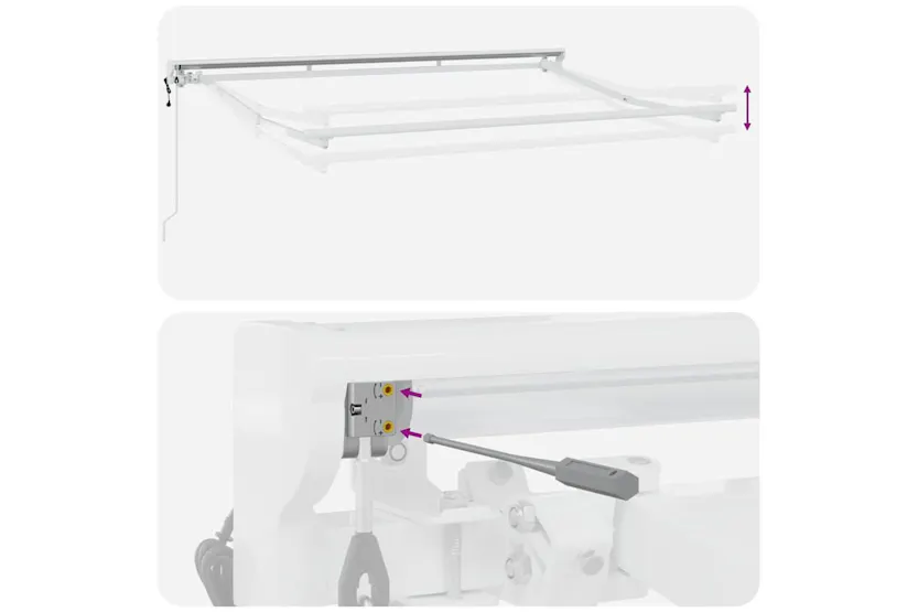 Vidaxl Retractable Awning White 350x200 Cm Fabric Vidaxl Retractable Awning White 350x200 Cm Fabric