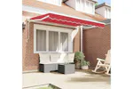 Vidaxl Retractable Awning Red 350x200 Cm Fabric Vidaxl Retractable Awning Red 350x200 Cm Fabric