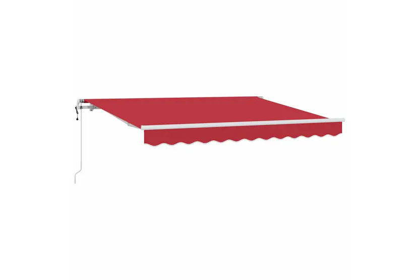 Vidaxl Retractable Awning Red 350 X 200 Cm Polyester And Aluminium Vidaxl Retractable Awning Red 350 X 200 Cm Polyester And Aluminium
