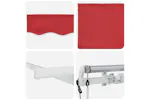 Vidaxl Retractable Awning Red 350 X 200 Cm Polyester And Aluminium Vidaxl Retractable Awning Red 350 X 200 Cm Polyester And Aluminium