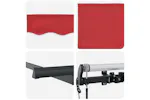 Vidaxl Retractable Awning Red 350 X 200 Cm Polyester And Aluminium Vidaxl Retractable Awning Red 350 X 200 Cm Polyester And Aluminium