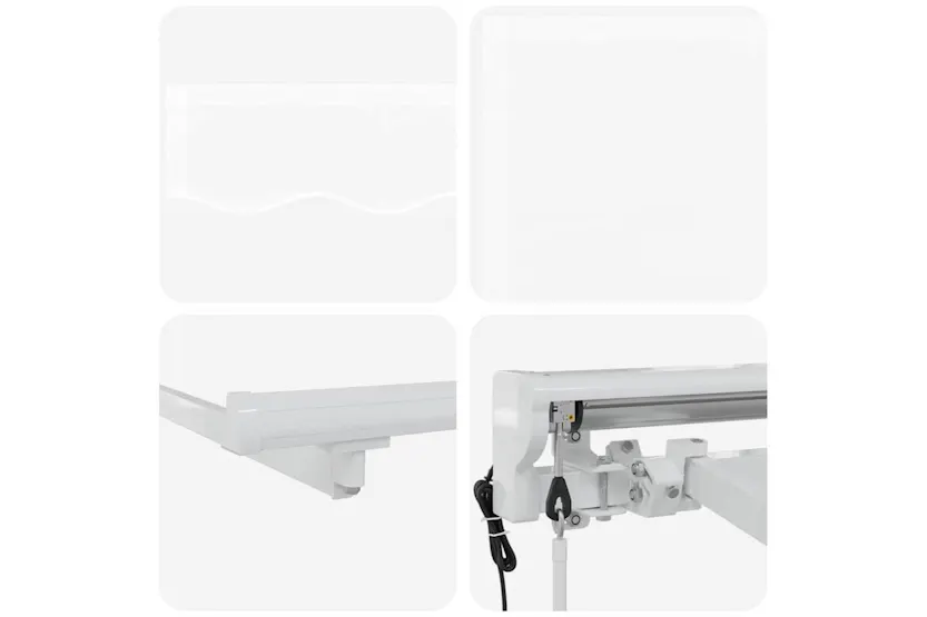 Vidaxl Retractable Awning White 400x200 Cm Fabric Vidaxl Retractable Awning White 400x200 Cm Fabric