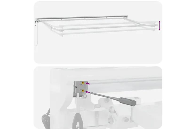 Vidaxl Retractable Awning White 400x200 Cm Fabric Vidaxl Retractable Awning White 400x200 Cm Fabric