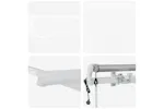 Vidaxl Retractable Awning White 400 X 200 Cm Polyester And Aluminium Vidaxl Retractable Awning White 400 X 200 Cm Polyester And Aluminium