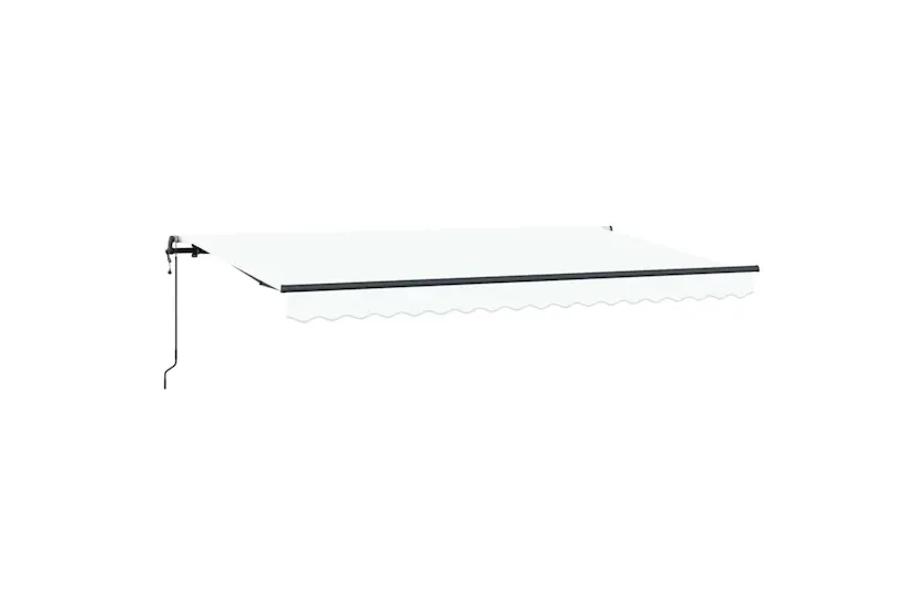 Vidaxl Retractable Awning White 400 X 200 Cm Polyester And Aluminium Vidaxl Retractable Awning White 400 X 200 Cm Polyester And Aluminium