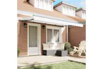 Vidaxl Retractable Awning White 400 X 200 Cm Polyester And Aluminium Vidaxl Retractable Awning White 400 X 200 Cm Polyester And Aluminium