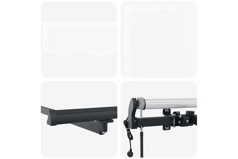 Vidaxl Retractable Awning White 400 X 200 Cm Polyester And Aluminium Vidaxl Retractable Awning White 400 X 200 Cm Polyester And Aluminium