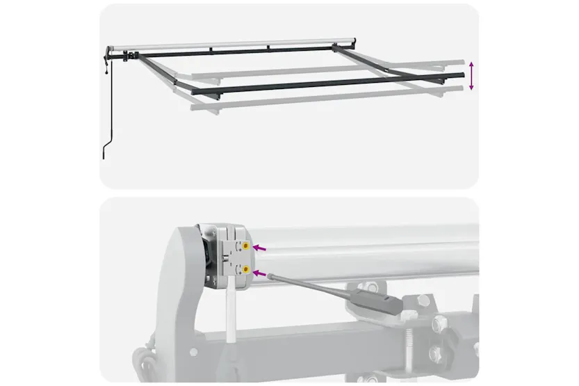Vidaxl Retractable Awning White 400 X 200 Cm Polyester And Aluminium Vidaxl Retractable Awning White 400 X 200 Cm Polyester And Aluminium