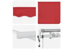 Vidaxl Retractable Awning Red 400 X 200 Cm Polyester And Aluminium Vidaxl Retractable Awning Red 400 X 200 Cm Polyester And Aluminium