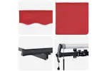 Vidaxl Retractable Awning Red 400 X 200 Cm Polyester And Aluminium Vidaxl Retractable Awning Red 400 X 200 Cm Polyester And Aluminium
